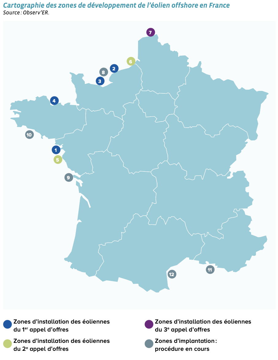 éolienne en mer les projets offshore amorcés en france