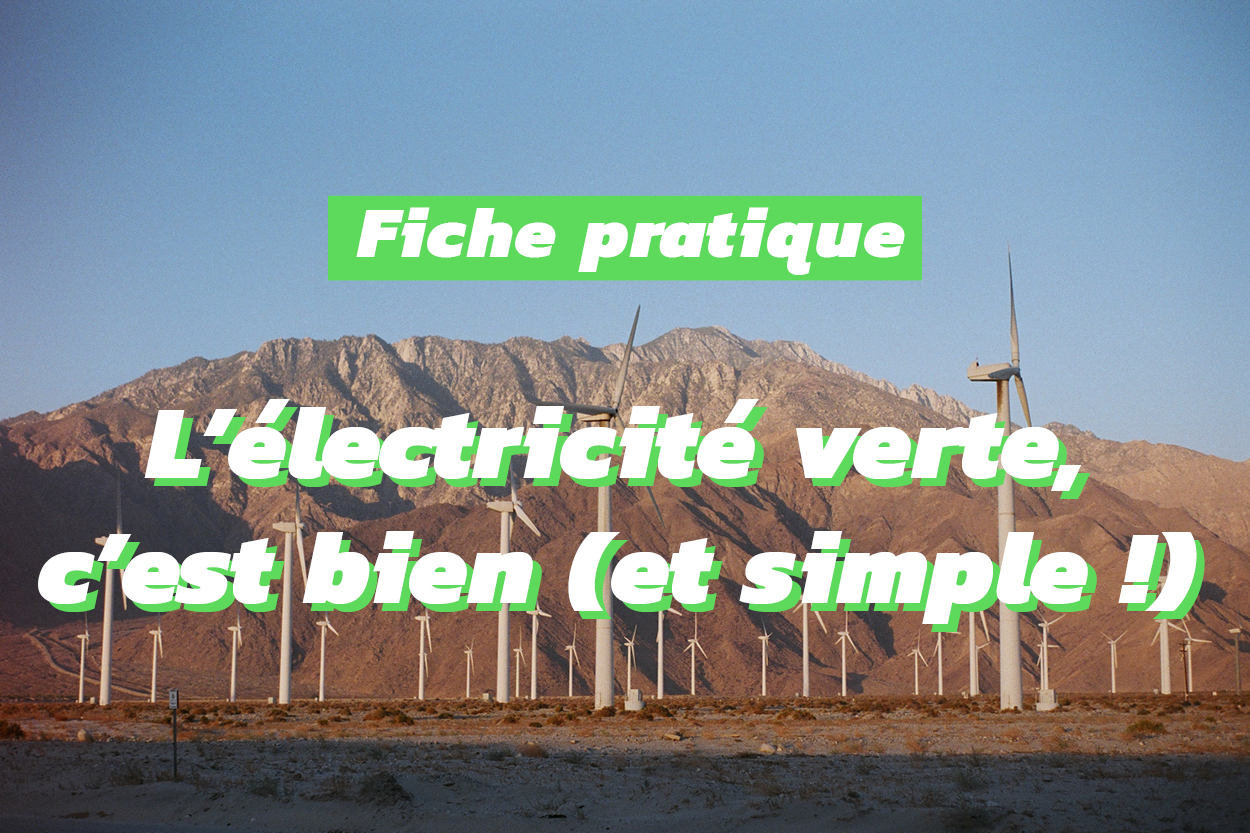 consommer de l'électricité verte pour agir en faveur de la transition énergétique