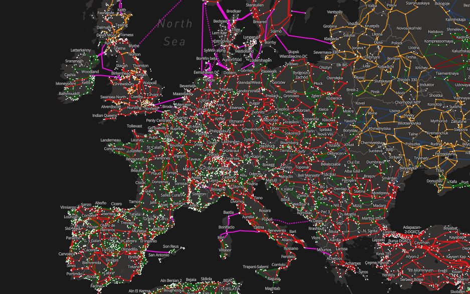 réseau électrique européen interconnecté