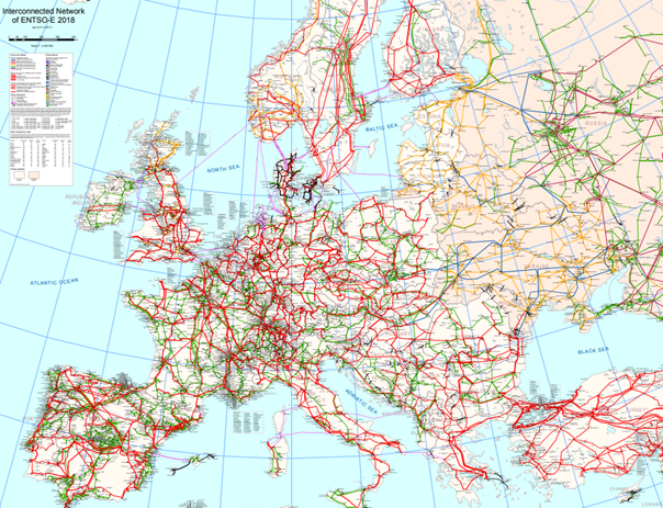 Le réseau d’interconnexions électriques en Europe