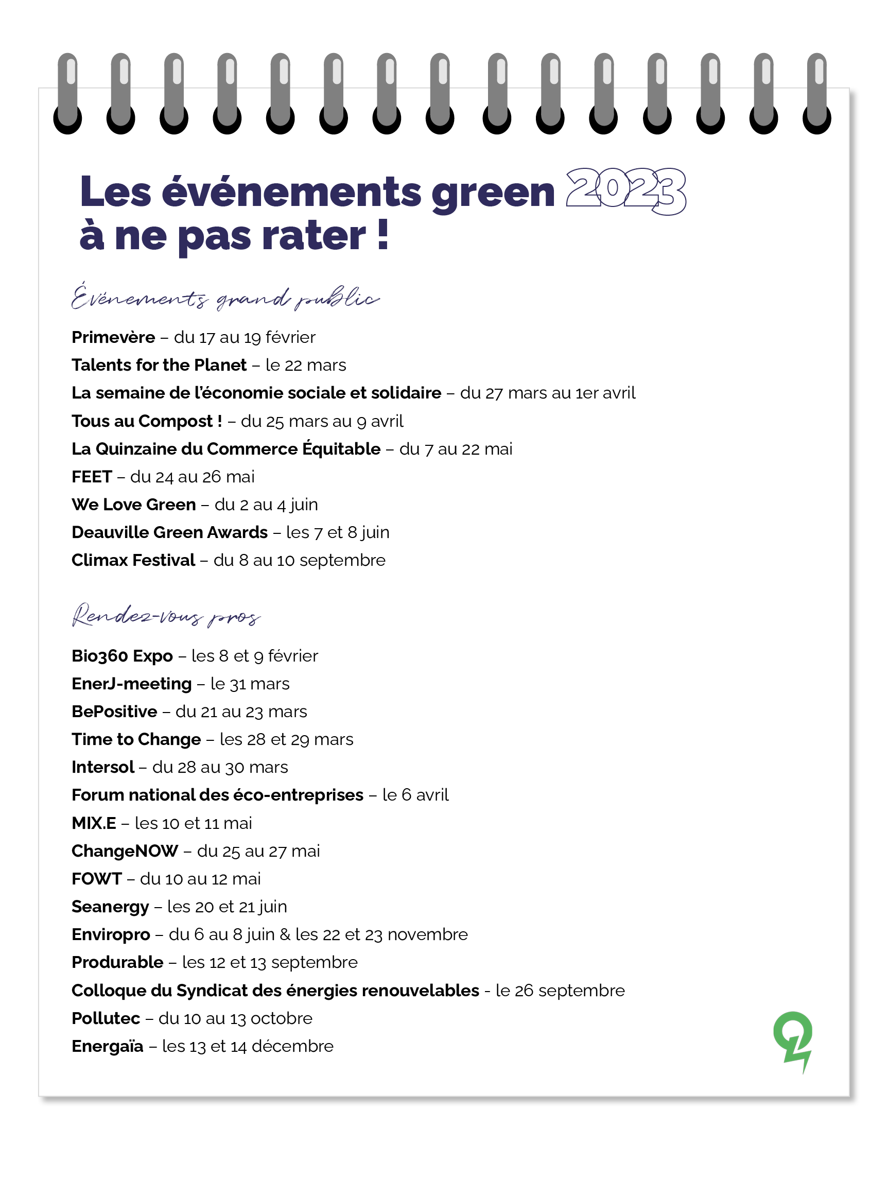 event green et écolo 2023